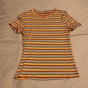 Bright Striped Yellow and Red Shirt